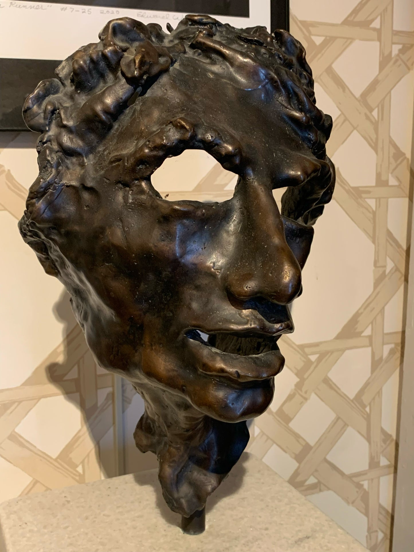 "The Mask" - Bronze Sculpture by Edward Walsh