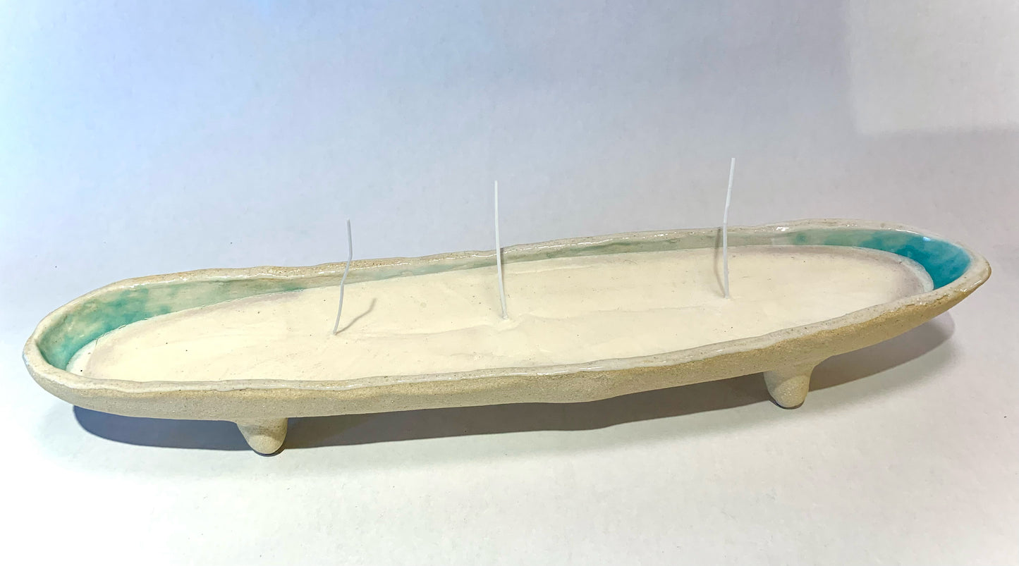 "Ceramic Tray" - 3 Wick Soy Candle by Colleen Vanderhoef