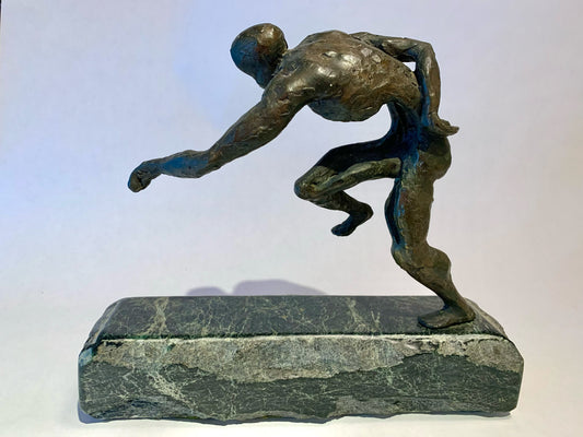 "Runner" - Bronze Sculpture by Edward Walsh