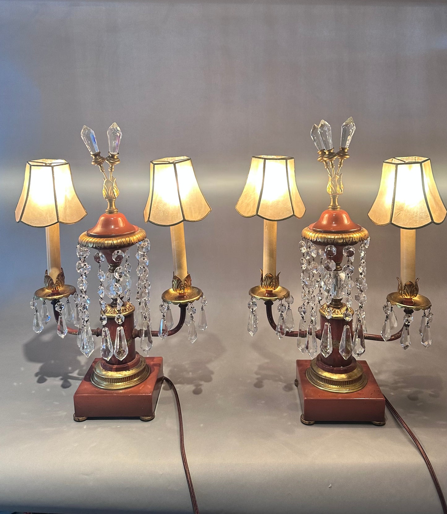 Pair of Hollywood Regency Girandoles
