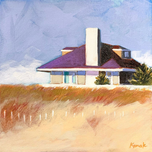 "Beach House" - Painting by James Kimak