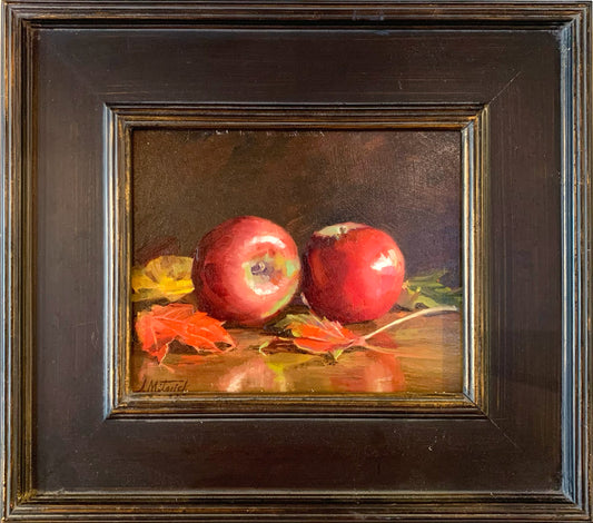 "Pair of Apples" - Painting by Joel Mitnick