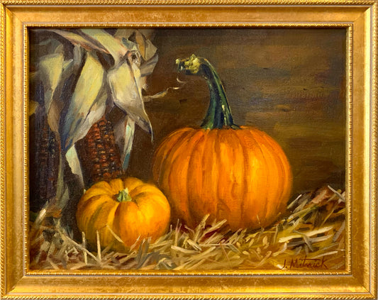 "Pumpkins" - Painting by Joel Mitnick
