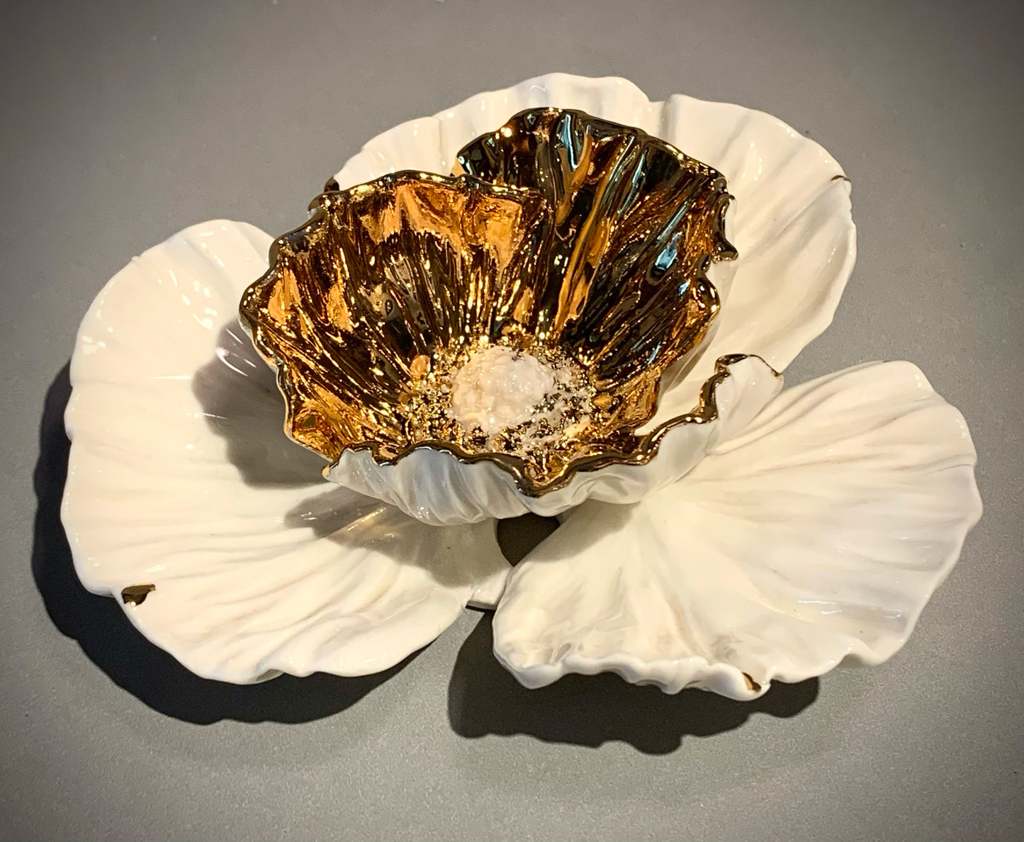 White Porcelain Poppy Flower