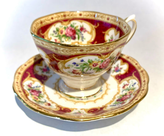 Red Rose Tea Cup and Saucer