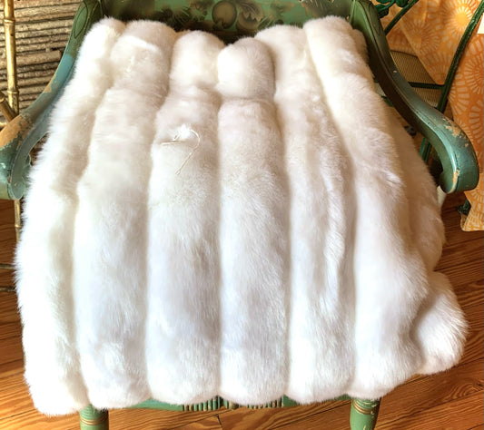 White Faux Fur Blanket